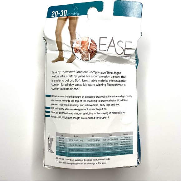 EASE by Therafirm Opaque Thigh Highs NWT in Khaki XL Long - Picture 5 of 8